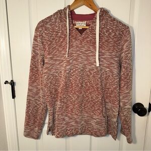 Hang Ten Women's V-Neck Sweater in Marled Red